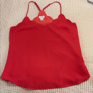 J. Crew coral scallop Camisole Top